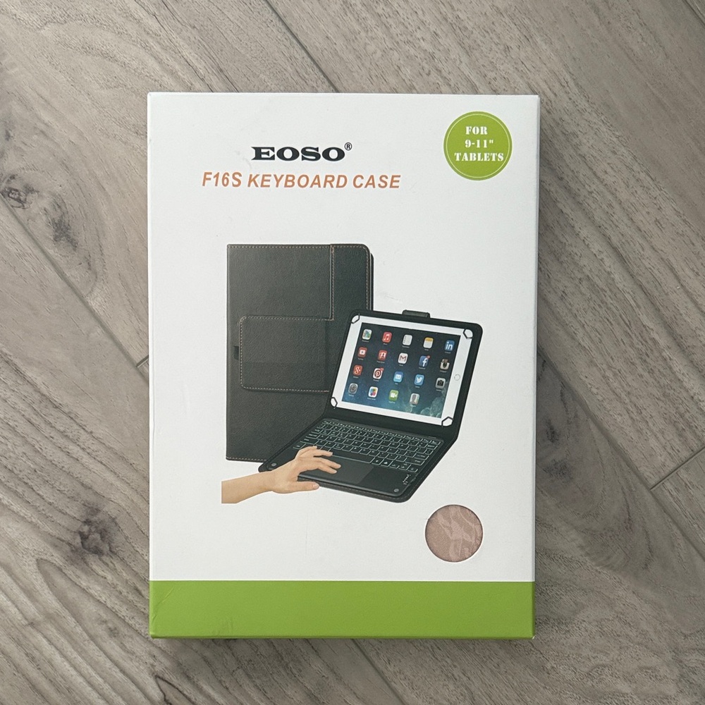 EOS TouchPad Keyboard Case for 9-11 Inch Devices keyboard, multi touch trackpad